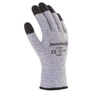 Guante anticorte de polietileno AD con nitrilo en punta de dedos y puntos en palma