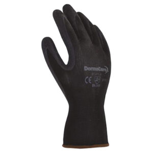 Guante de nylon negro con látex