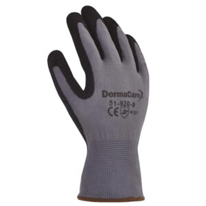 Guante nylon gris con nitrilo microporoso