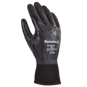 Guante nylon negro con recubrimiento total de nitrilo sólido