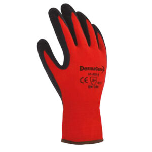 Guante nylon rojo con polímeros