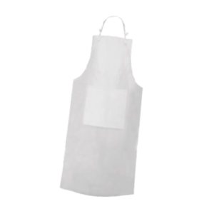 Mandil de pvc con 20 milésimas de espesor, con refuerzo en abdomen