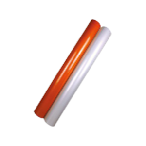 Reflejante con adhesivo blanco y naranja