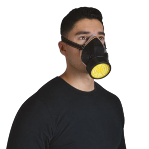 Respirador media cara con 1 cartucho contra vapores orgánicos