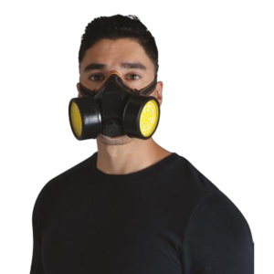 Respirador media cara con 2 cartuchos contra vapores orgánicos